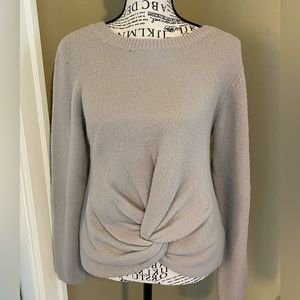 The Drop Ultrasoft taupe colored sweater, size XL, length just below waist